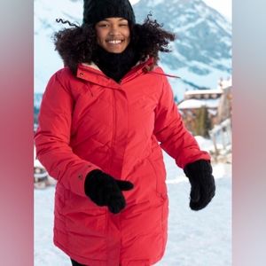 Roxy Ellie insulated long jacket in Lychee